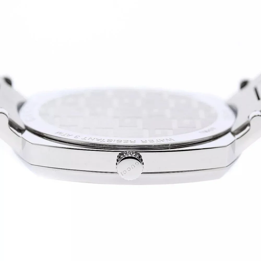 GUCCI Grip watch 157.4/YA157401 Date white Dial Quartz Men's Watch